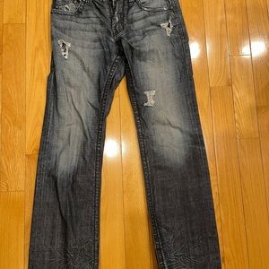 Men’s Affliction size 32 relaxed straight cut jeans the inseam is 33 inches used